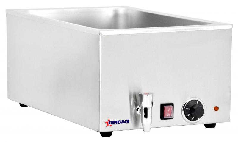 Single Chamber Food Warmer with 2 Half-size Pans or 1 Full-size Pan Capacity